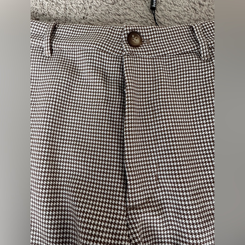 Bound Size Medium Brown/White Houndstooth Pants. Nwt! — image 4 of 8
